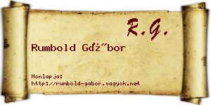 Rumbold Gábor névjegykártya